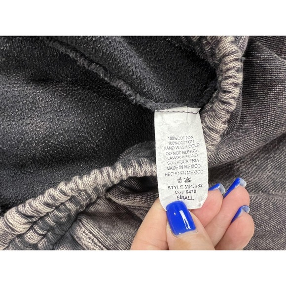 Three Bird Nest Sweatpants Womens Small Gray Wide Leg Crop Drawstring Pockets - Picture 8 of 8